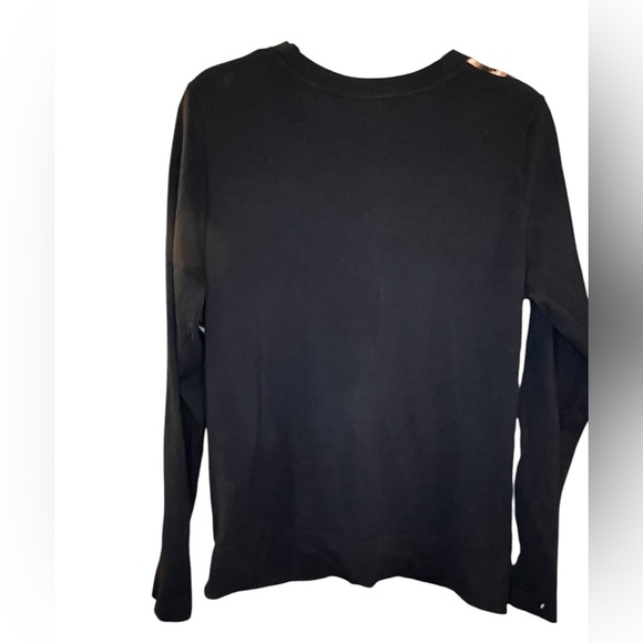 Ashley Stewart Women’s black cardigan with leopard print panels - Size 12 - Picture 2 of 5